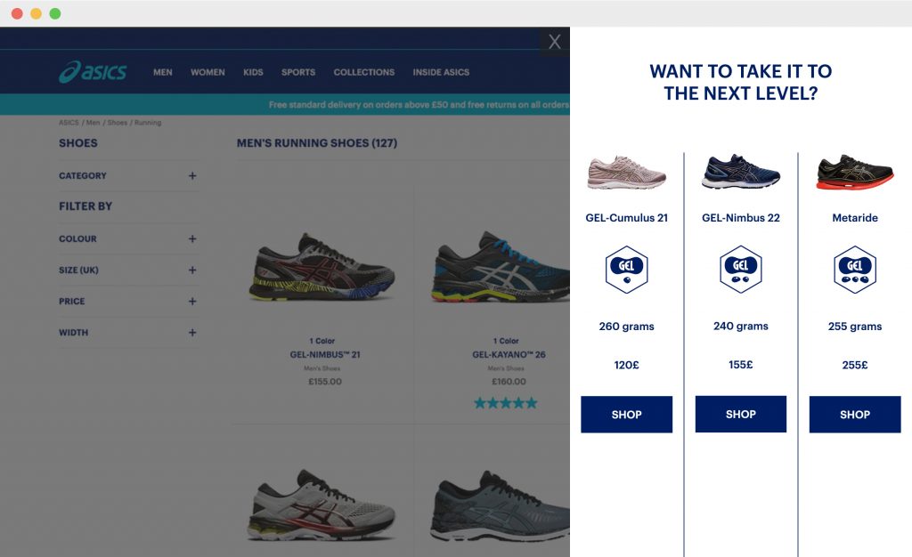 Asics Product Recommendation
