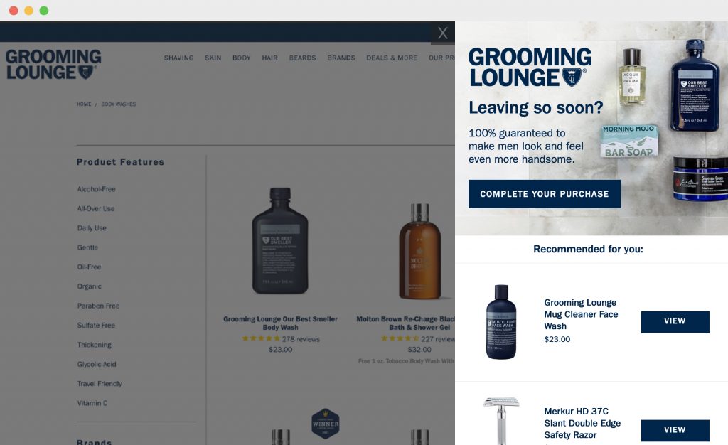 Grooming Lounge Product Recommendation